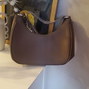 Women's Brown Shoulder Bag - Classic Curved Hobo